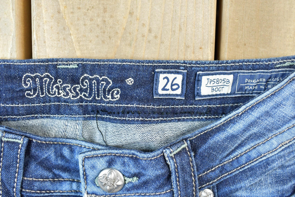 Vintage Y2K Miss Me Bedazzled Low Rise Jeans Size 26x31