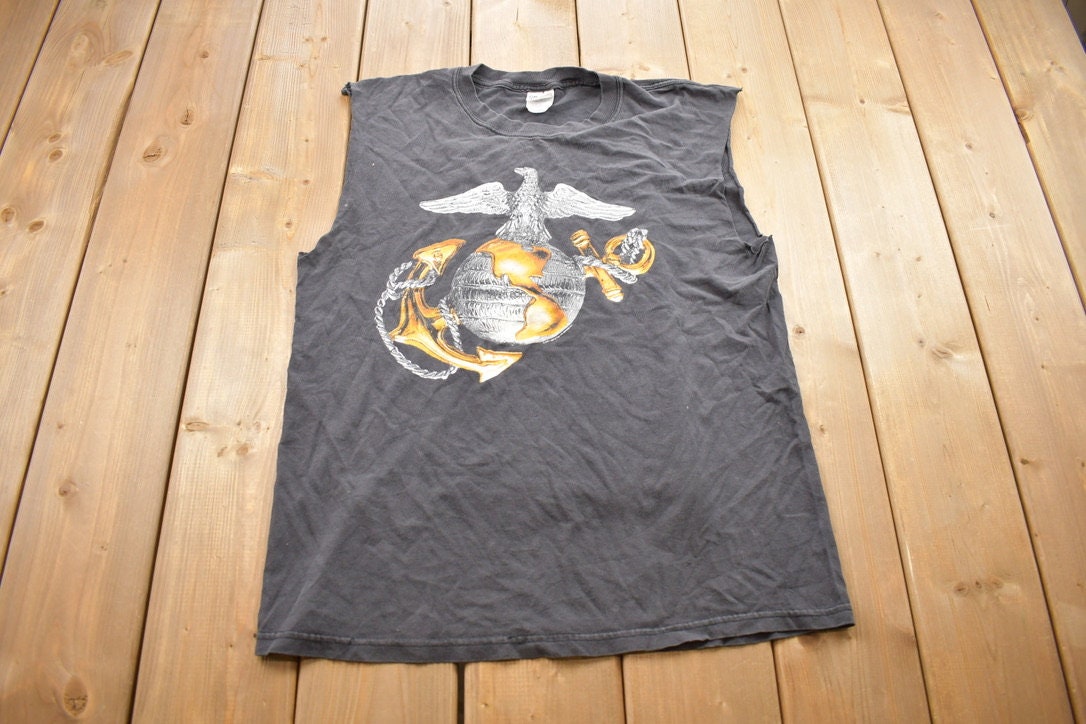Vintage 1990s Anchor Globe with Eagle Graphic Tank Top