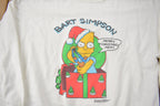 Vintage 1990 Bart Simpson Christmas Graphic Crewneck Sweatshirt /