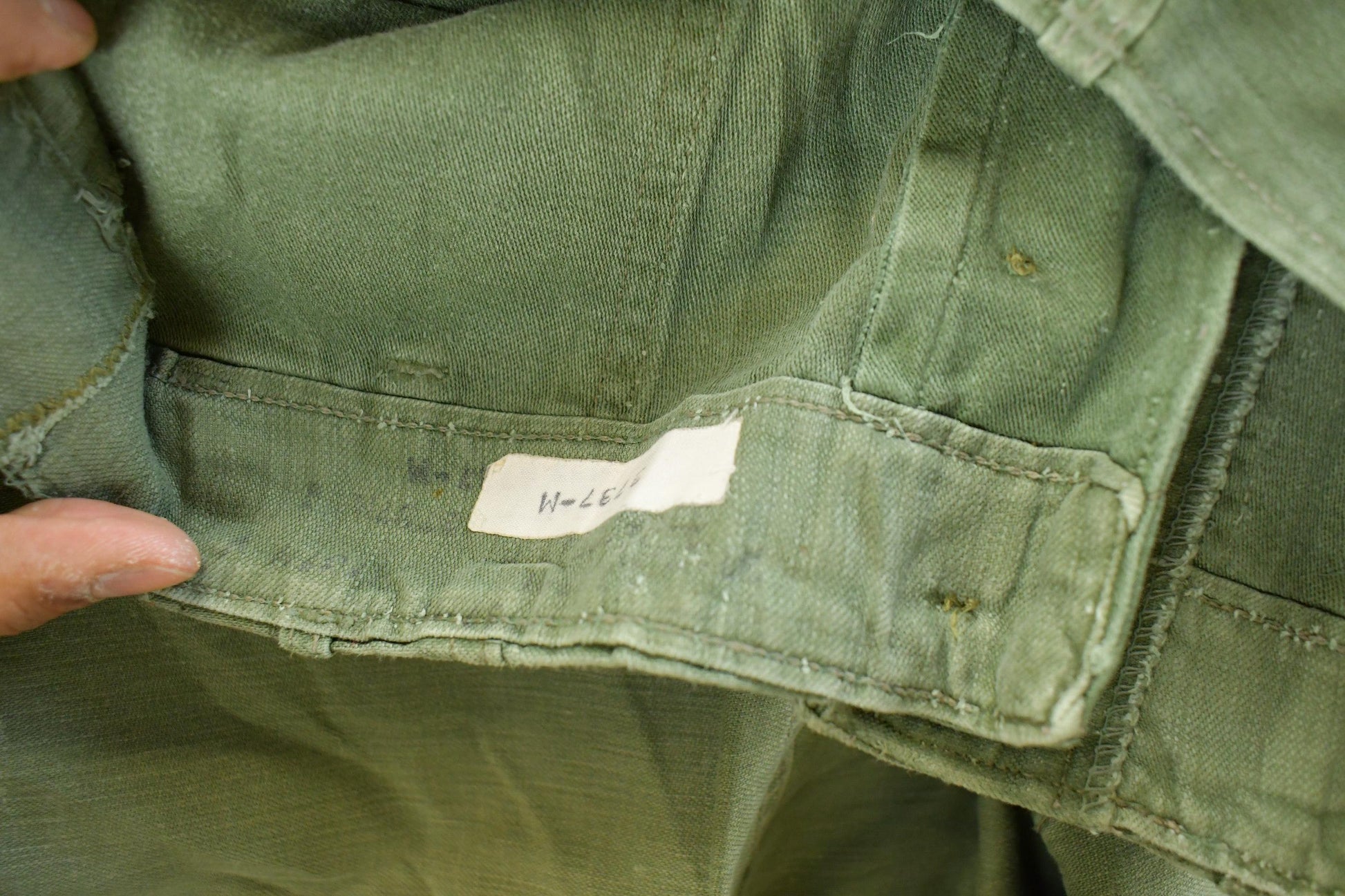 Vintage 1960s Military OG-107 Starched Sateen Fatigue Pants Men's 32 x 31