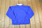 Vintage 1990s Morning Sun Floral Collared Souvenir Crewneck Sweatshirt Made In USA