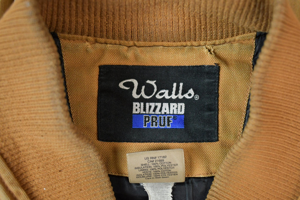 Vintage 1990s Distressed Walls Blizzard Pruf Blanket Lined Vest Made In USA