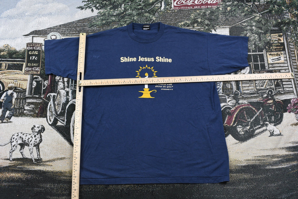 Vintage 1990s Shine Jesus Shine Religious Graphic T Shirt