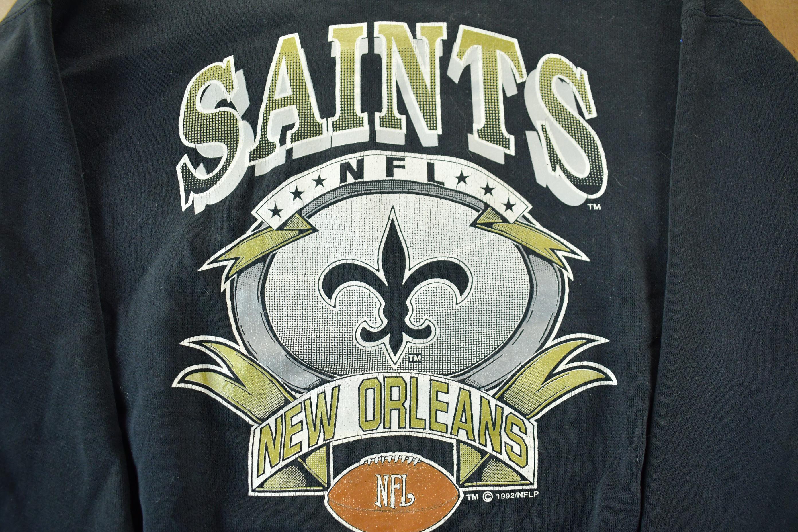Vintage 1990s New Orleans Saints NFL Crewneck Sweatshirt / 90s Football / Sportswear / Americana / Men's XL