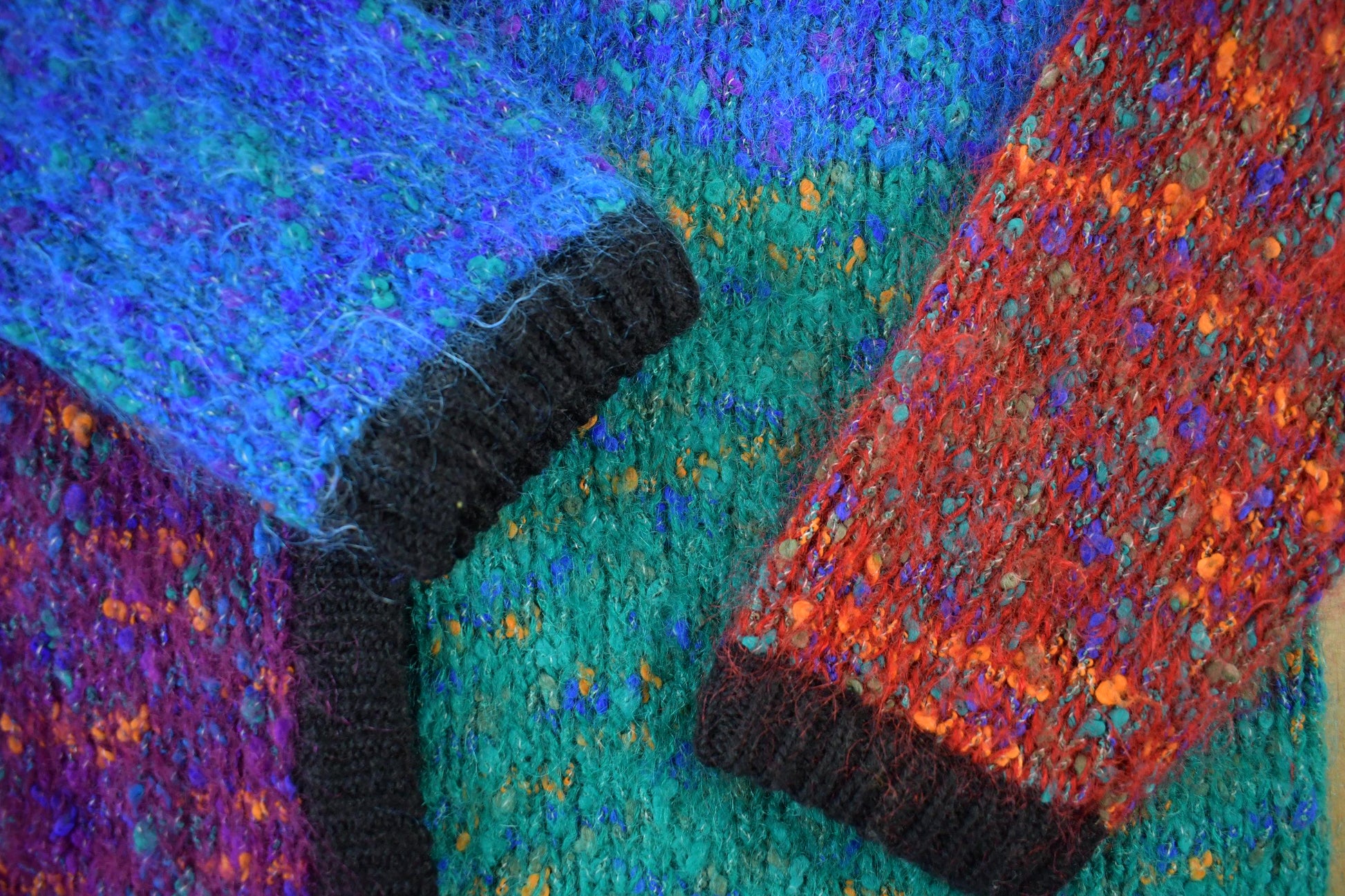 Vintage 1990s Carole Little Mohair Knit Cardigan Sweater