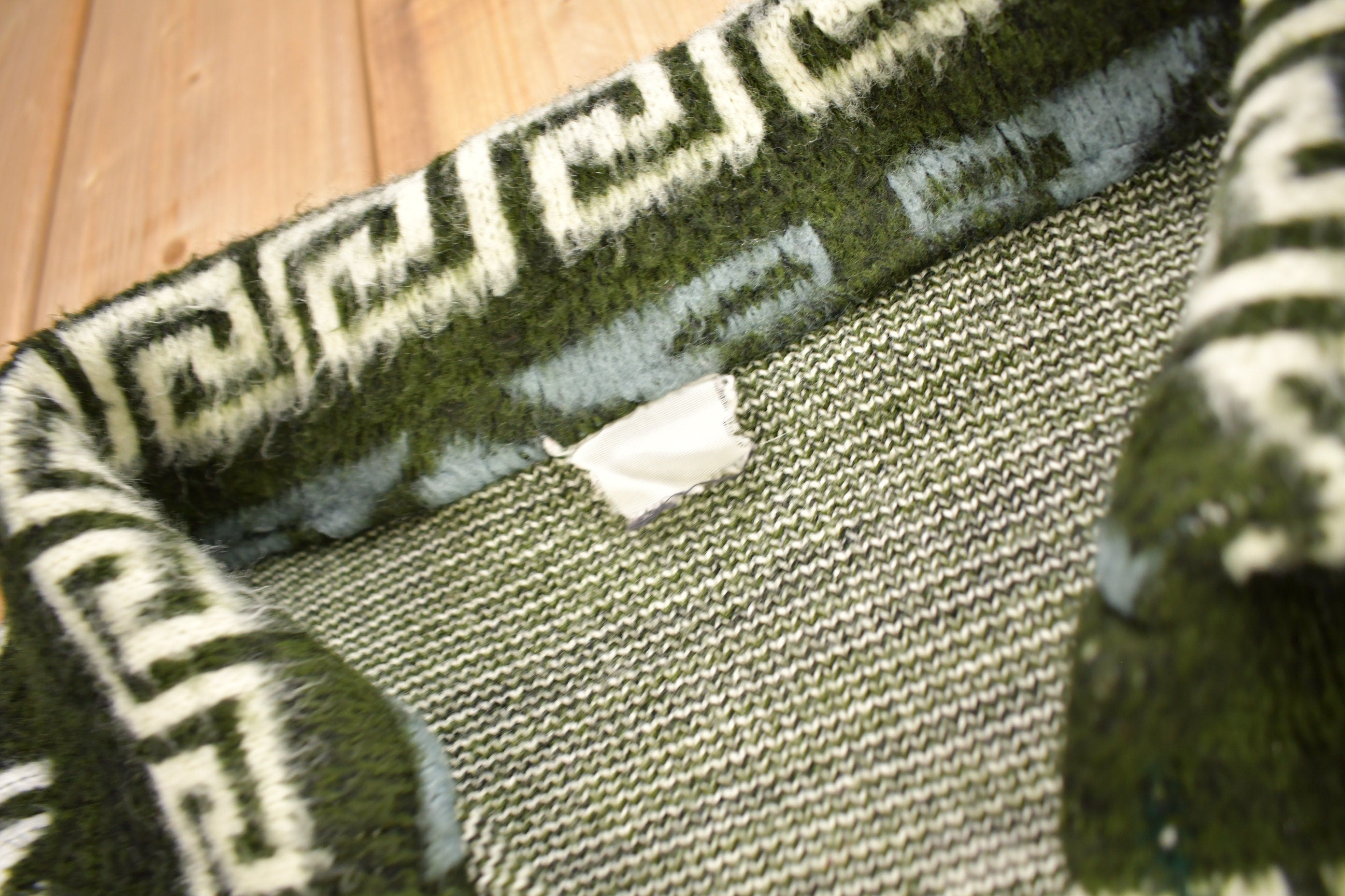 Vintage 1990s Animal Theme Aztec Pattern Knitted Button Up Sweater