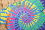 Vintage 1990s Rainbow Swirl DNA Tie-Dye T-Shirt