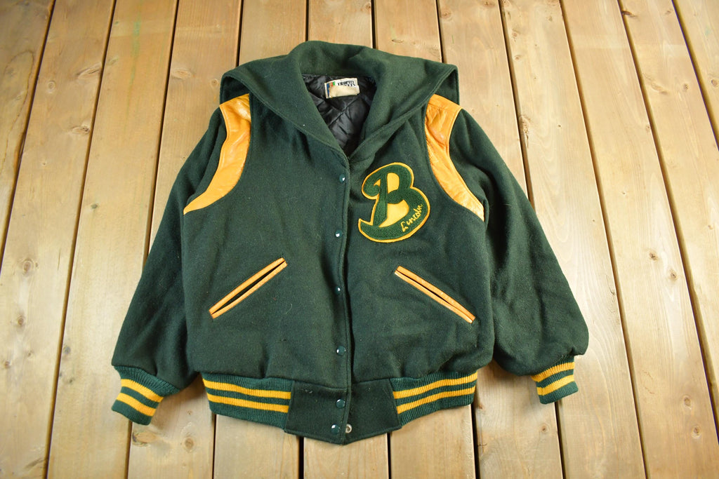 Vintage 1980s Trophy Jackets Lincoln Bears Collegiate Wool Letterman Varsity Jacket Youth XL