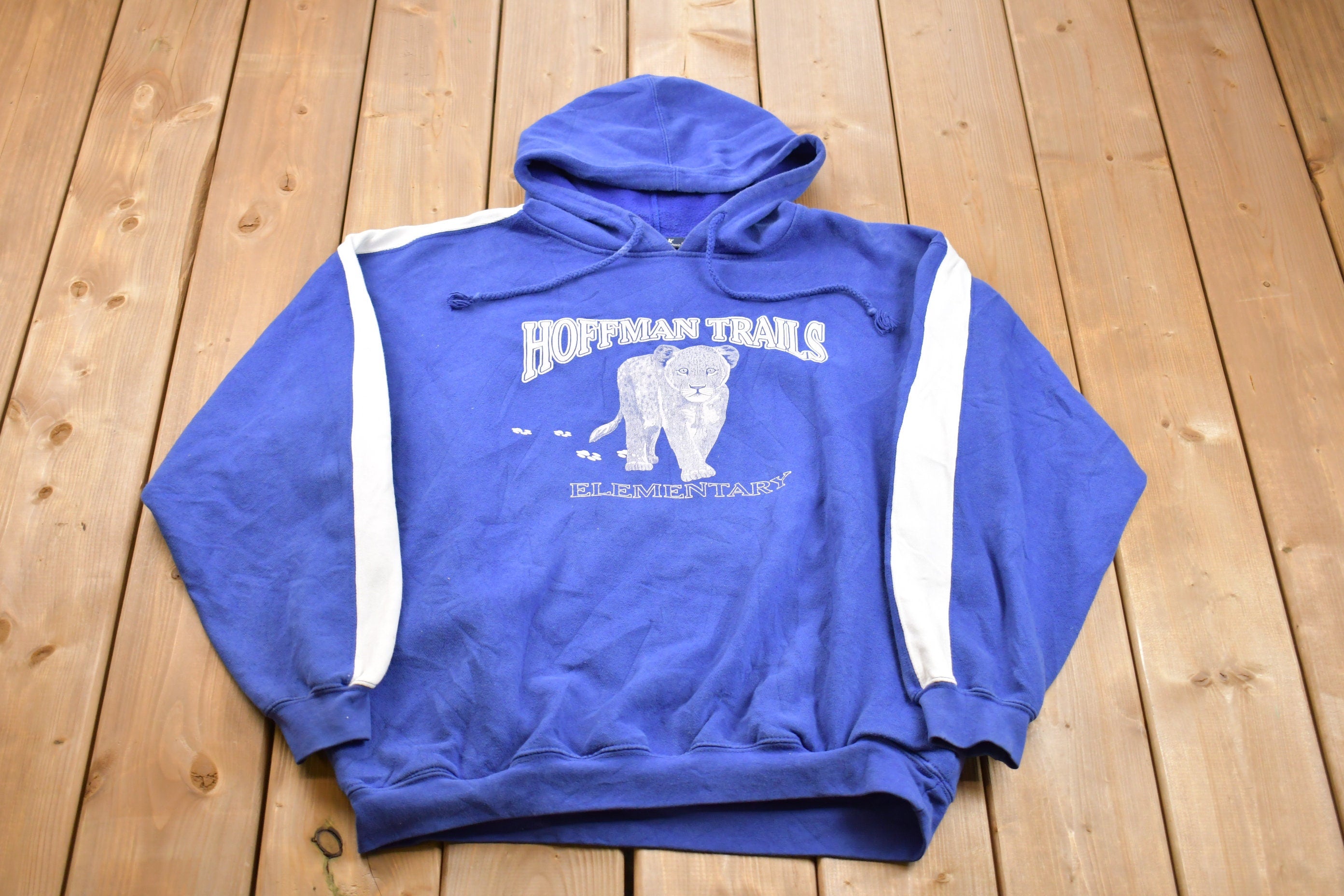 Vintage 1990s Hoffman Trails Elementary Graphic Hoodie
