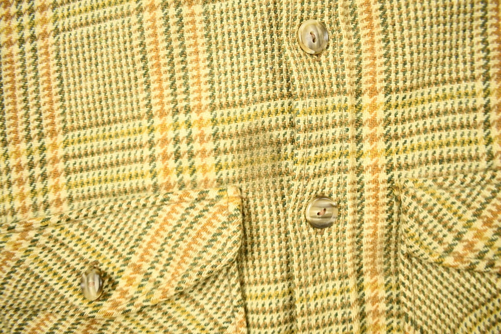 Vintage 1950s Woolrich Hounds Tooth Button Up Wool Hunting Jacket