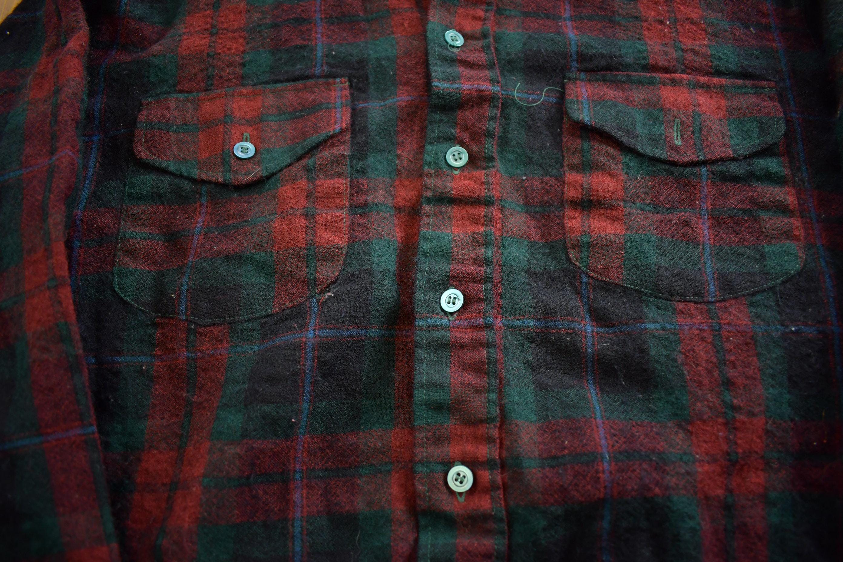 Vintage 1990s Plaid VIP Silk Lined Button Up Flannel Shirt