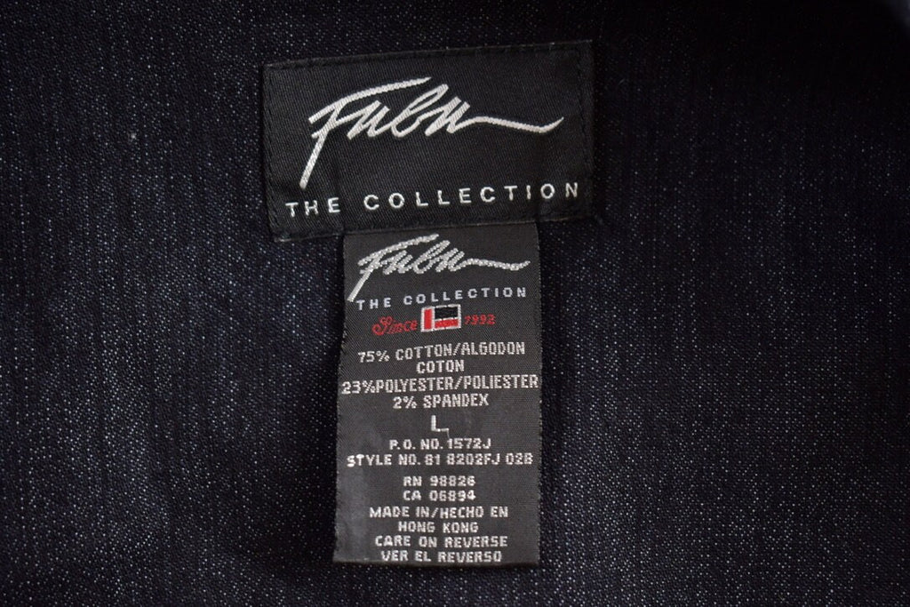 Vintage 1990s Fubu The Collection Light Weight Womens Denim Button Up Blazer