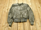 Vintage 1980s Oleg Cassini Leather Biker Jacket