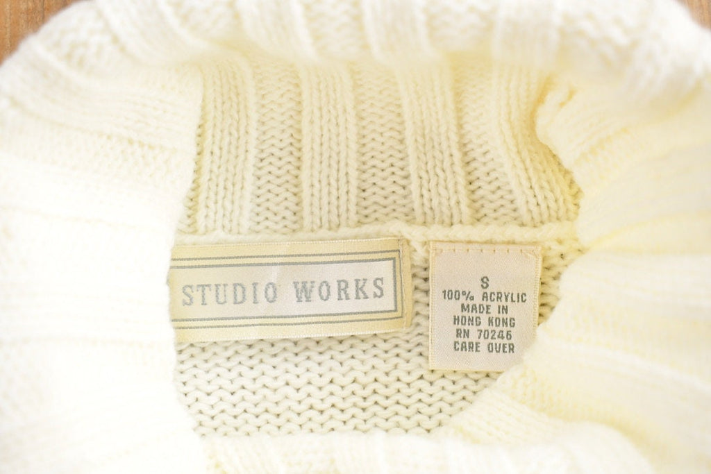 Vintage 1990s Studio Works Knitted Turtleneck Sweater