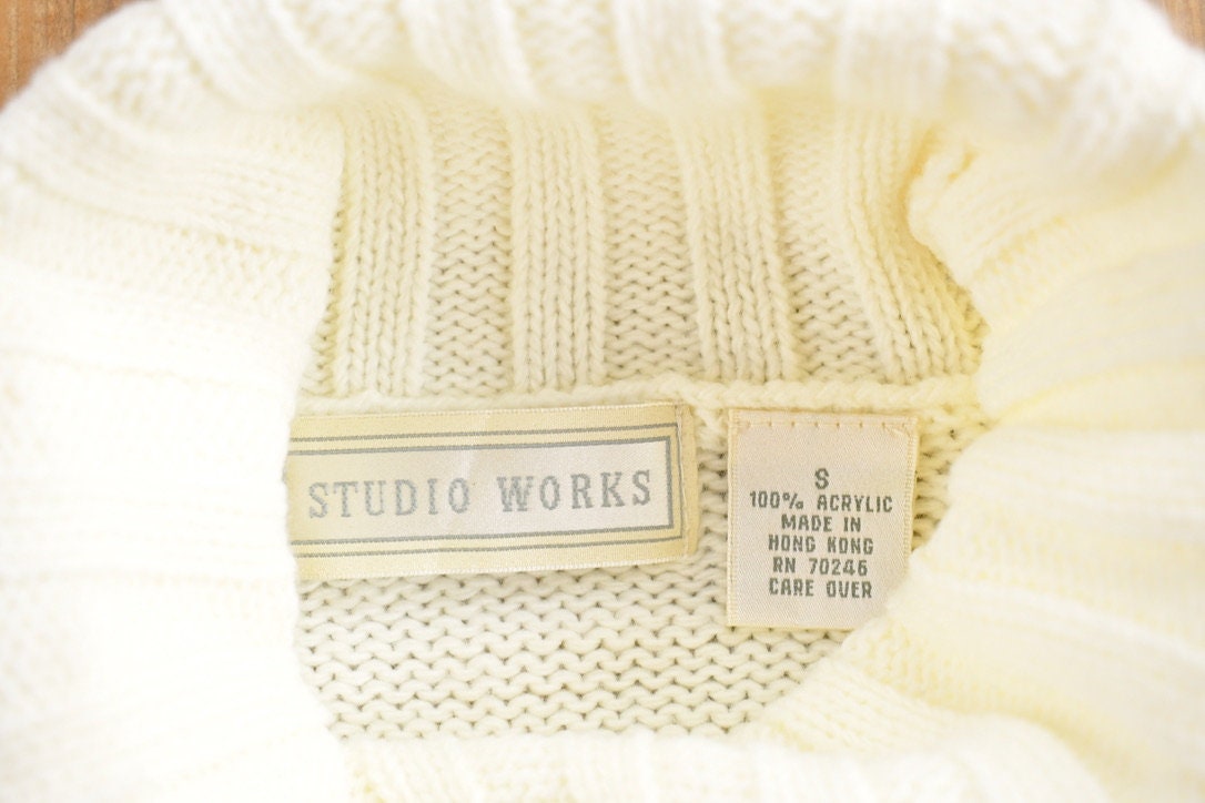 Vintage 1990s Studio Works Knitted Turtleneck Sweater