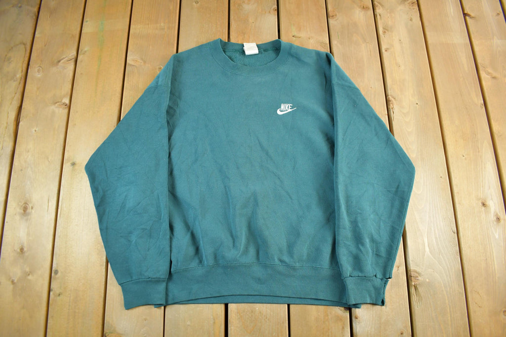 Vintage 1990s Nike Embroidered Mini Swoosh Crewneck Sweatshirt Men's XL