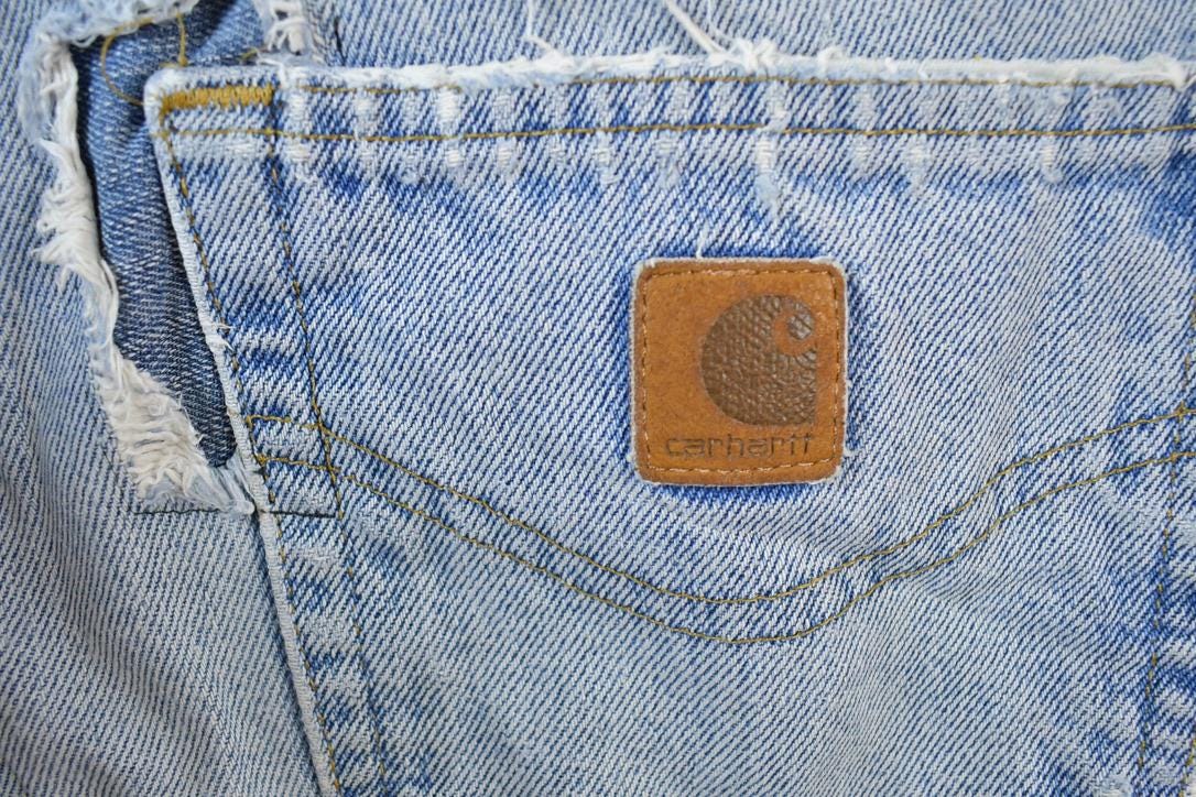 Vintage 1990s Carhartt Lined Denim Work Pants Size 36 x 34