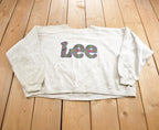 Vintage 1990s Lee Heavyweight Crewneck Cropped Sweatshirt Made In USA