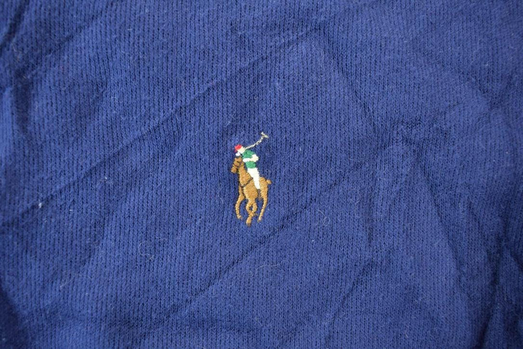 Vintage 1990s Polo Ralph Lauren Knit Quarter Zip Mock Neck Sweater