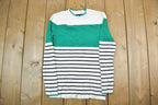 Vintage 1990s Striped Liz Claiborne Crewneck Sweatshirt
