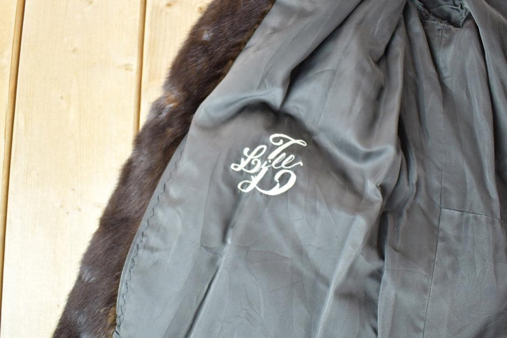 Vintage 1970s Brown Mink Fur Coat Made In USA