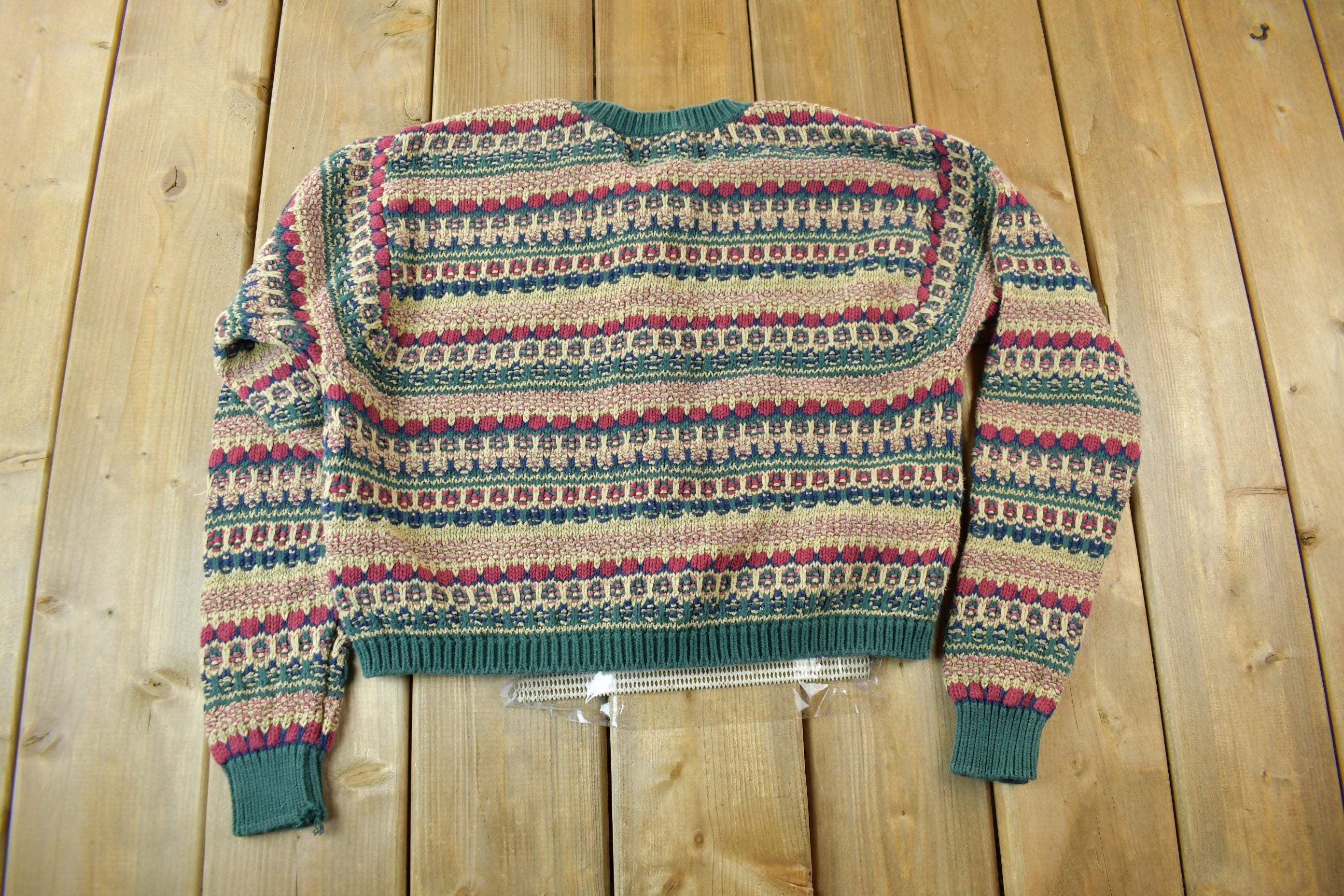 Vintage 1990s Liz Sport Knit Cardigan Sweater / Vintage 90s Sweater / Womens Wear / size Small