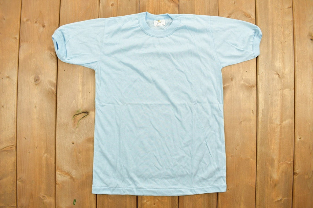 Vintage 1980s Blue Blank T Shirt