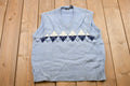 Vintage 1990s Fox Virgin Wool Knitted Sweater Vest