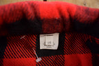 Vintage 1980s Buffalo Plaid Wool Button Up Shirt