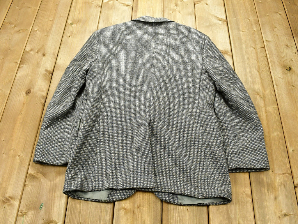 Vintage 1980s 100% Pure Scottish Wool Two Button Blazer Jacket