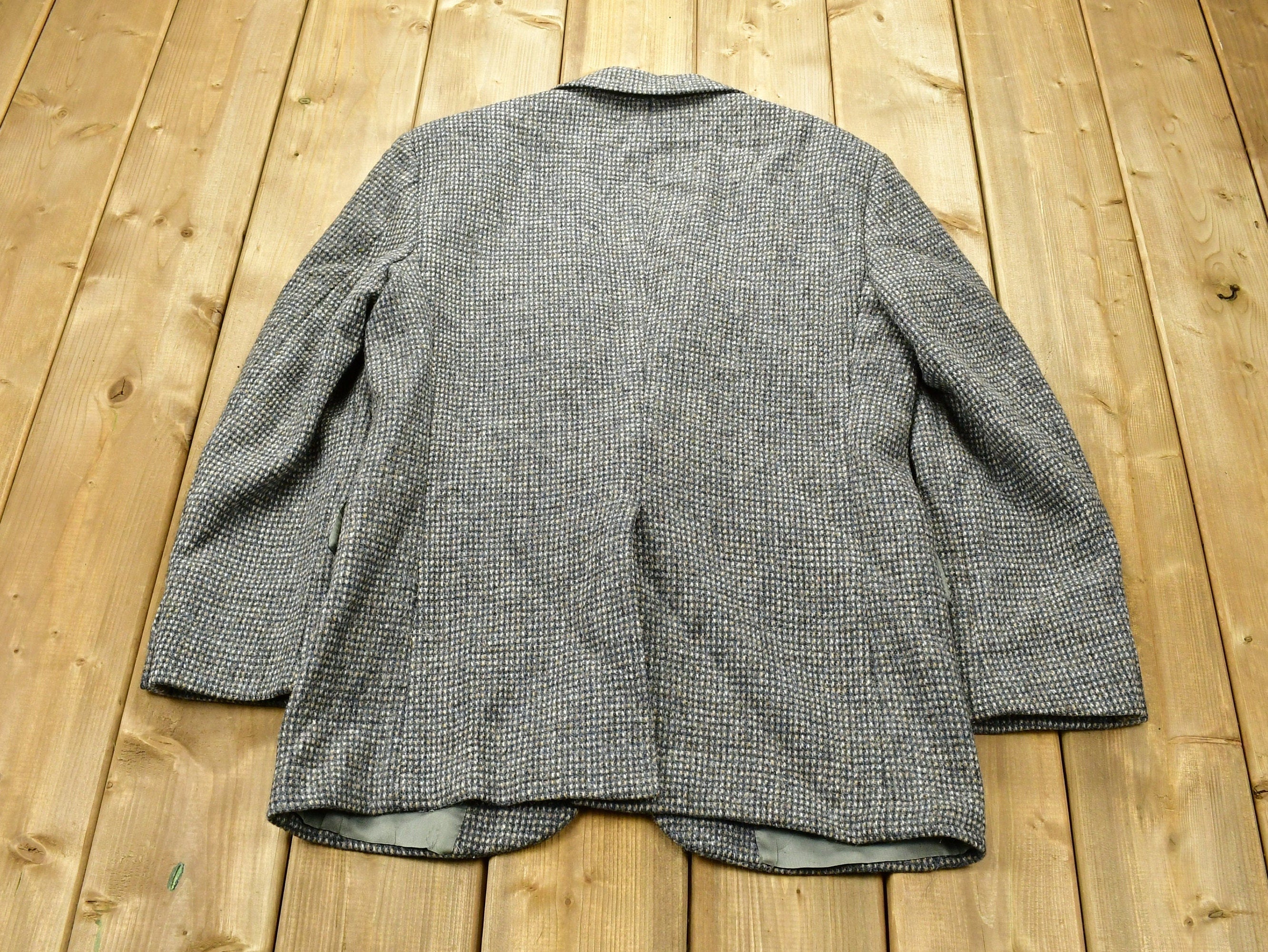 Vintage 1980s 100% Pure Scottish Wool Two Button Blazer Jacket