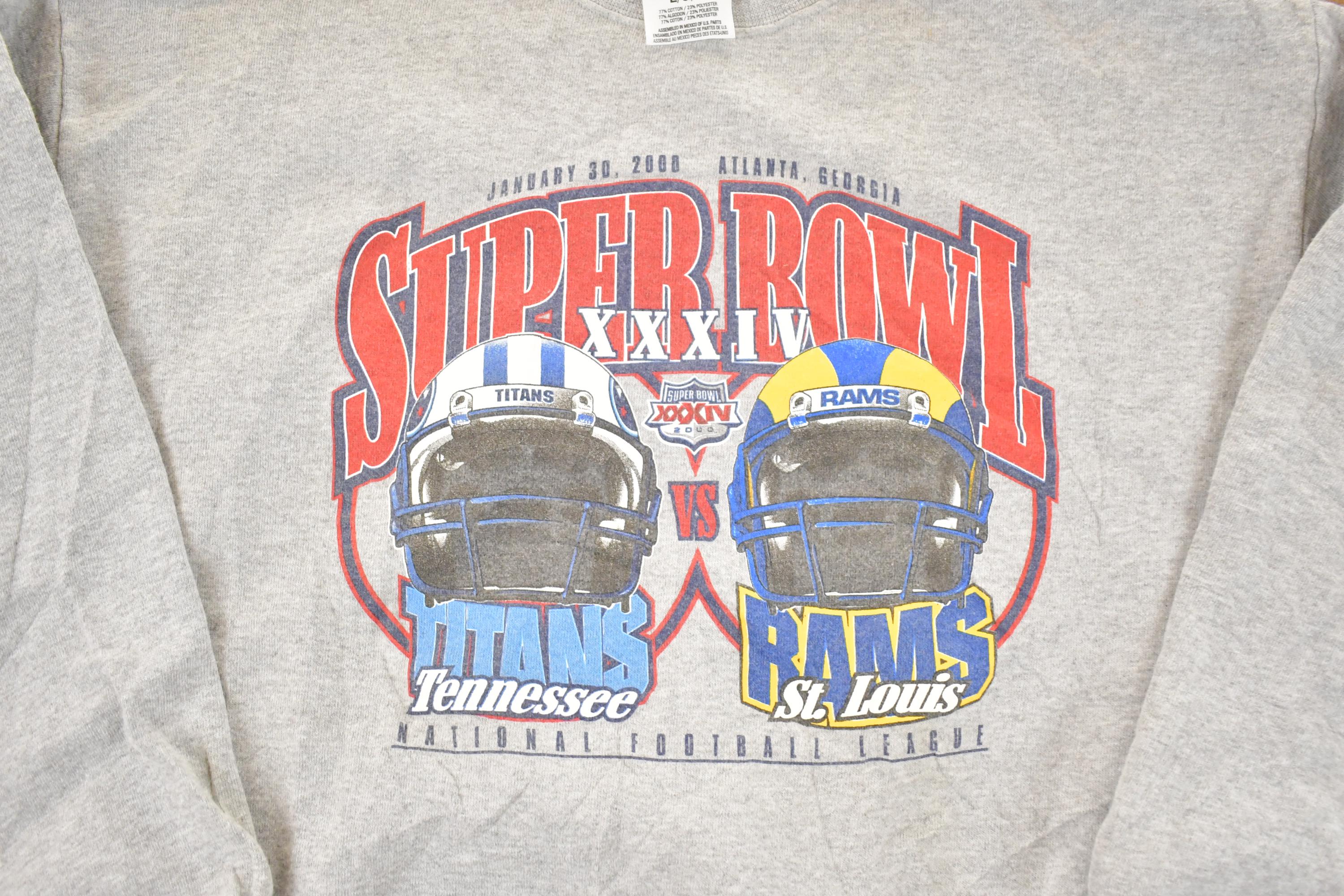 Vintage 2000 Tennessee Titans Super bowl NFL Crewneck Sweatshirt Men's M