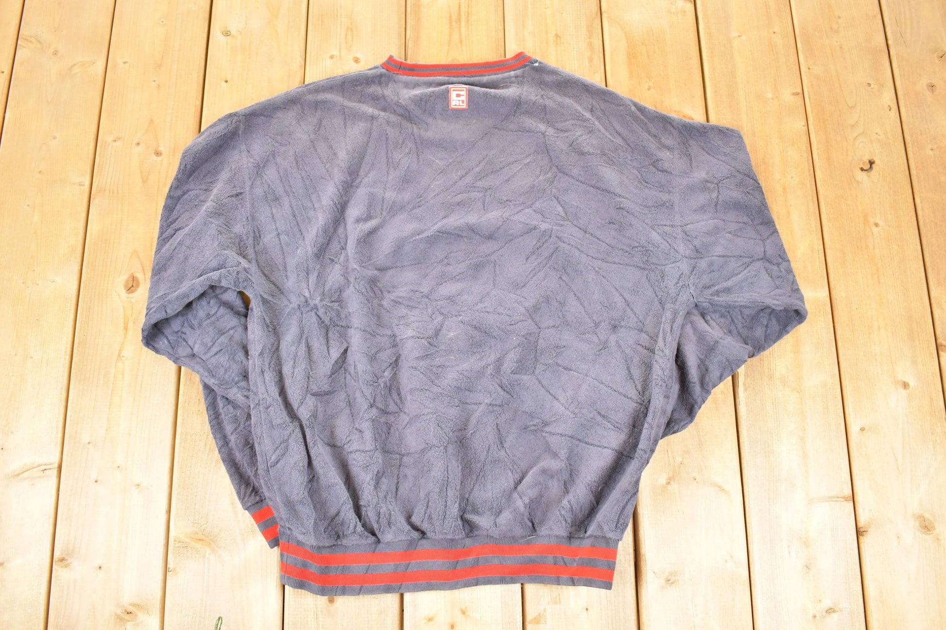 Vintage 1990s Chaps Ralph Lauren Fleece Outdoorsman Crewneck Sweater Men's L / 90s Winter Sweatshirt / Fleece Hiking Zip up