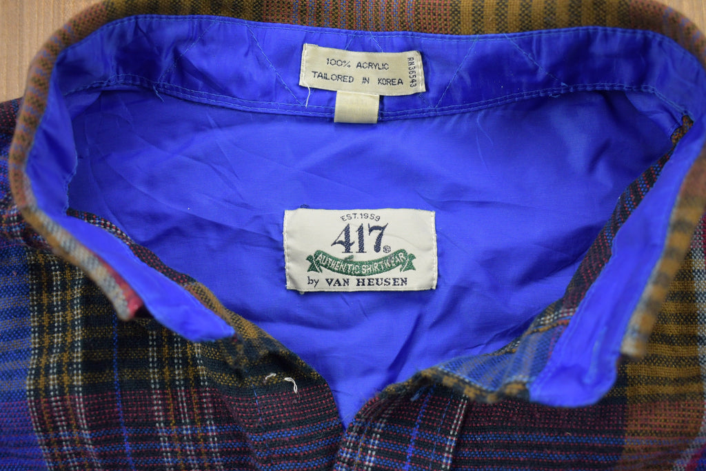 Vintage 1990s Van Heusen Plaid Button Up Shirt