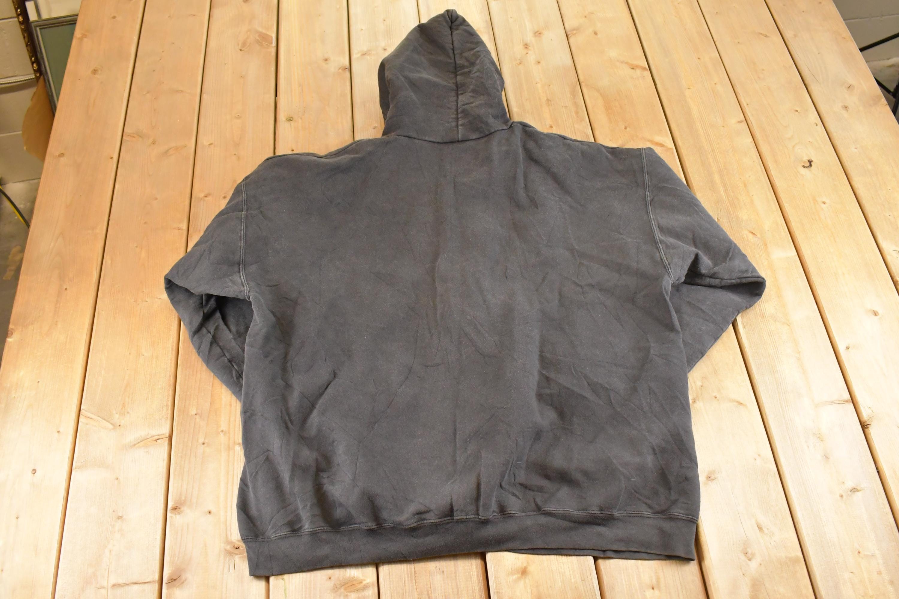 Vintage 1990s Hanes Streetwear Blank Full Zip Hoodie Sweatshirt Men's L