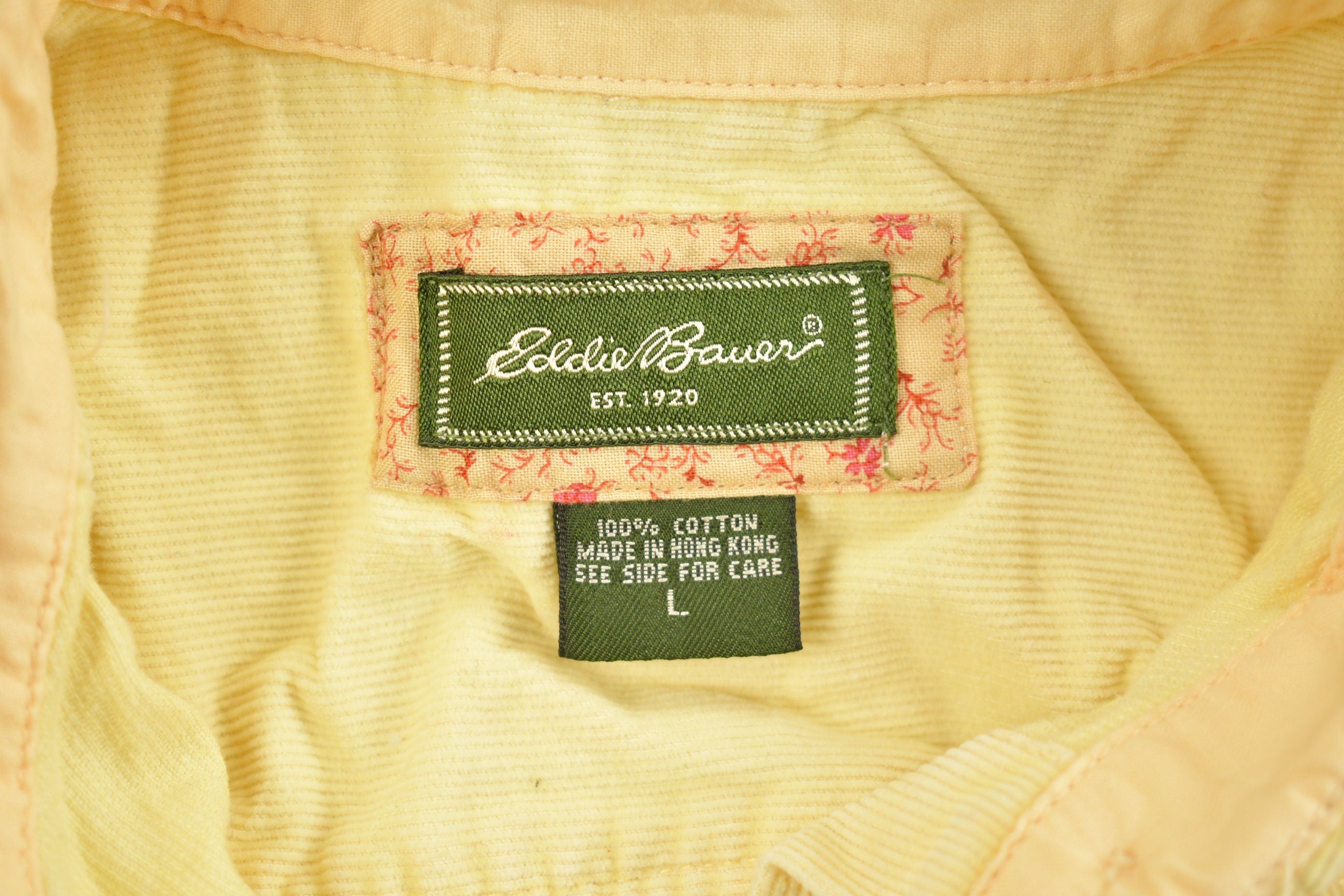 Vintage 1990s Corduroy Eddie Bauer Womens Button Up Shirt