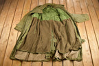 Vintage 1950s Military Overcoat With Liner