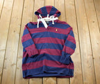 Vintage 1990s Polo By Ralph Lauren Hooded Rugby Button Up Shirt
