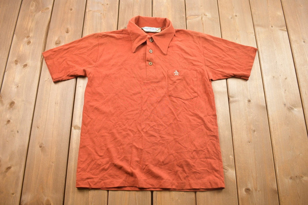 Vintage 1990s Grand Slam Munsingwear Button Up Collar Pocket T-Shirt