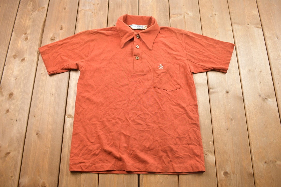 Vintage 1990s Grand Slam Munsingwear Button Up Collar Pocket T-Shirt