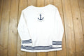 Vintage 1990s Lauren Ralph Lauren Knit Crewneck Sweater / 90s Crewneck / Made In Hong Kong / Nautical Embroidered Ralph Lauren