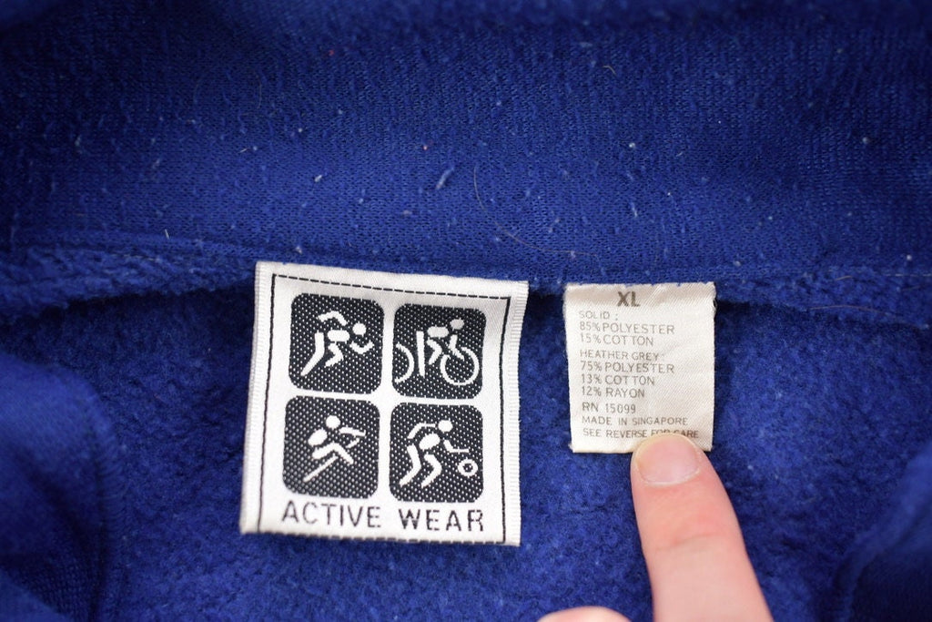 Vintage 1990s Active Wear Colour Block Zip Up Sweatshirt