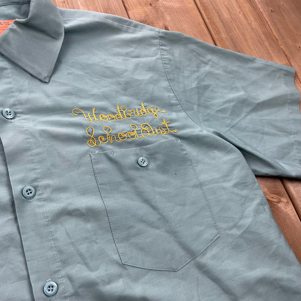 Vintage 1980s Chain Stitch Workman Button Up Shirt
