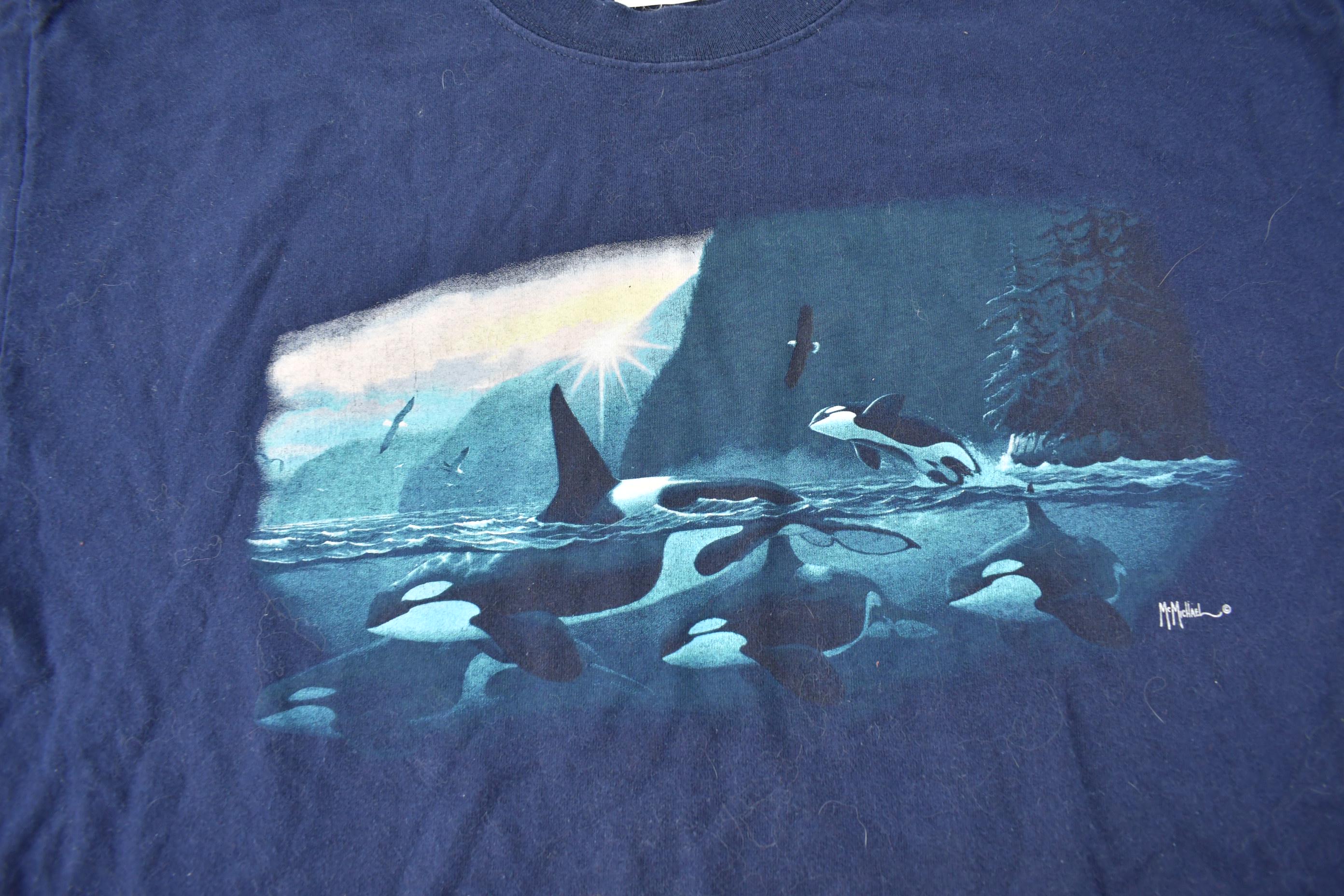Vintage 1990s Terra Nova National Park Orca Whale Theme Graphic T-Shirt Size XL