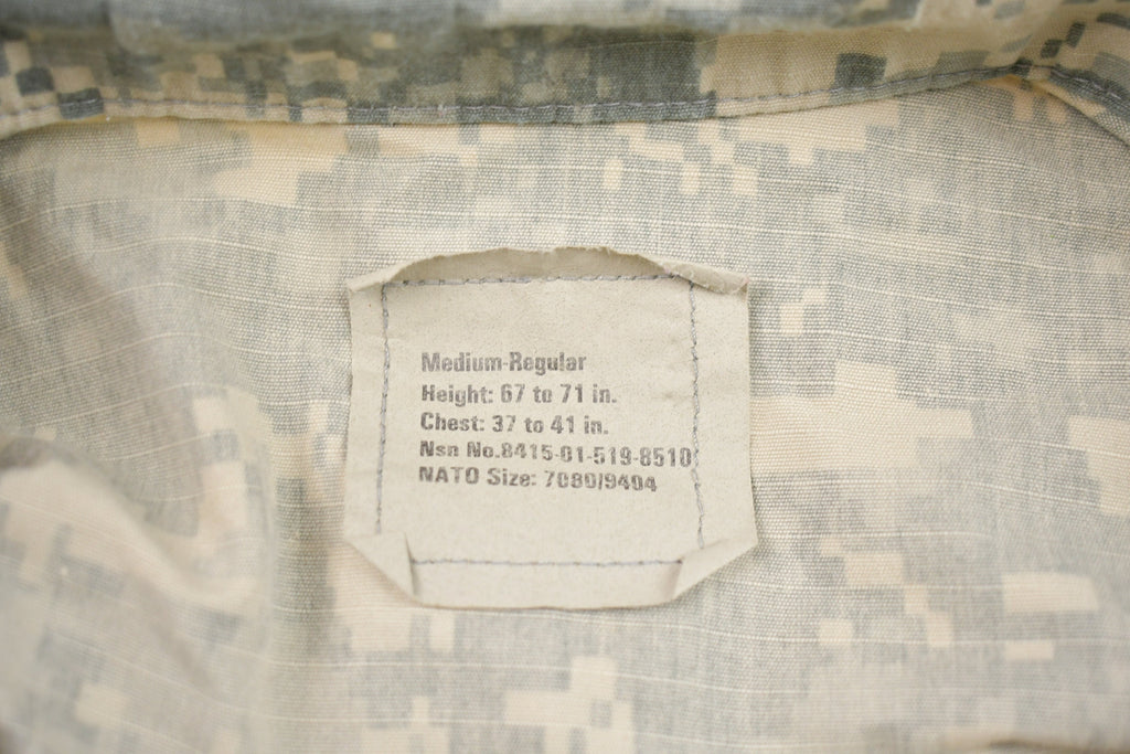 Vintage Military Digital Camo Button Up Shirt