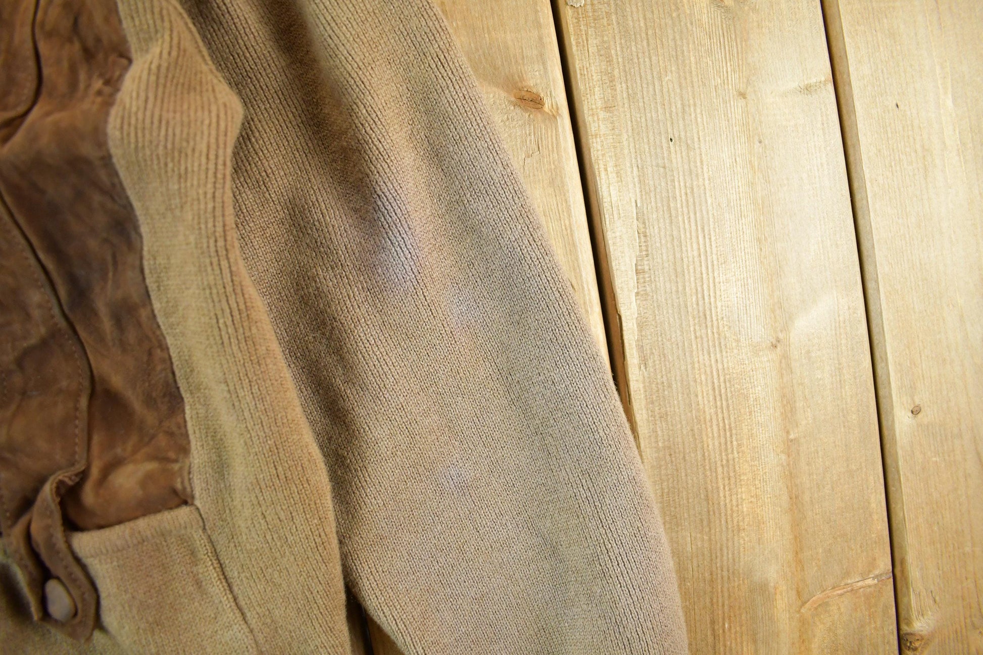 Vintage 1970s 1980s Beltinka Suede Leather Knit Cardigan Sweater Women's Small  Vintage Cardigan  Suede Button Up  Preppy  True Vintage