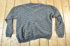 Vintage 1990s Jantzen Knit Abstract Pattern Cardigan Sweater Mens XL  90s Crewneck  Preppy Knits  Wool Blend  Cotton Blend