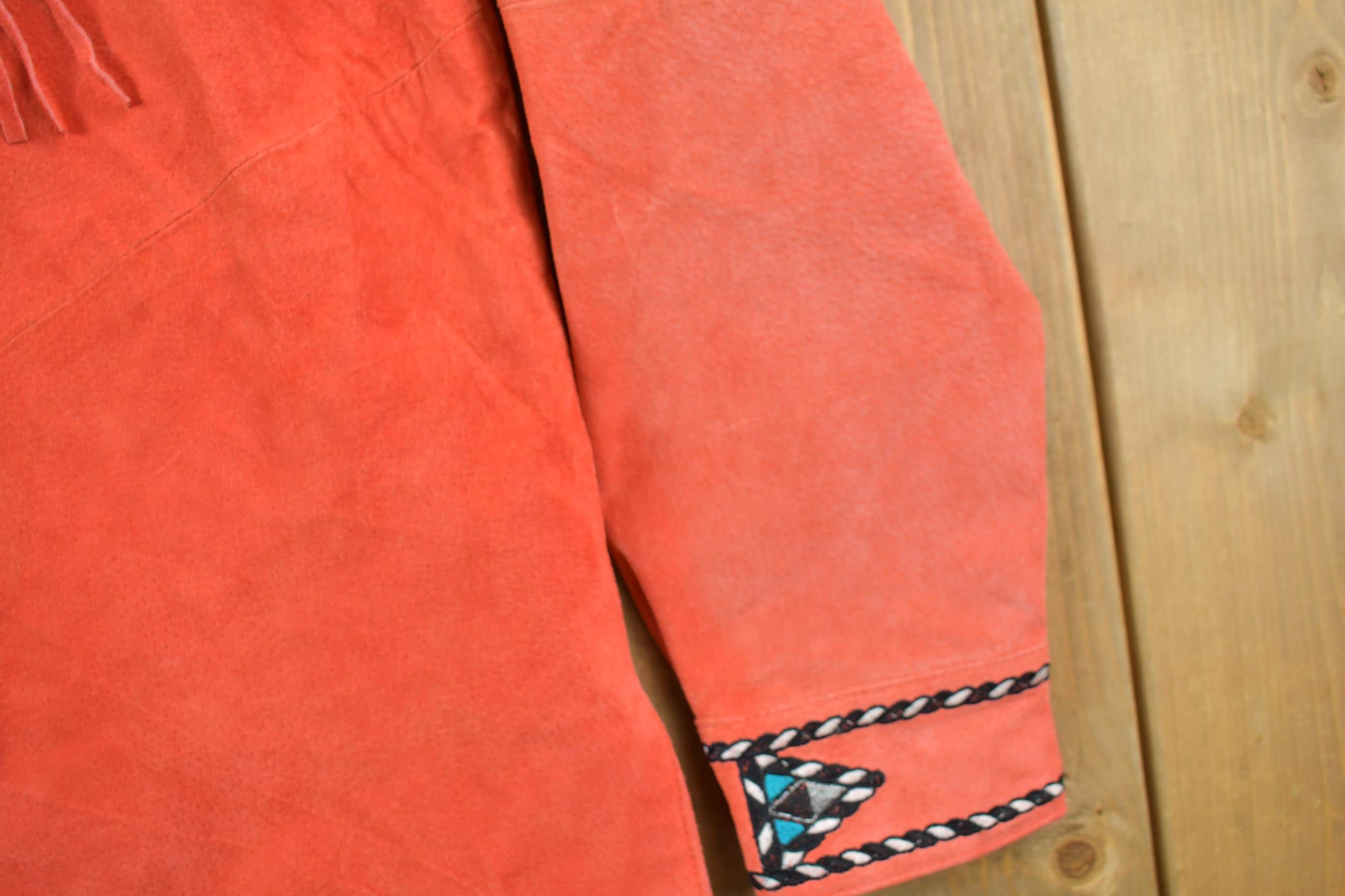 Vintage 80's Bob Mackie Western Button Up Suede Shirt