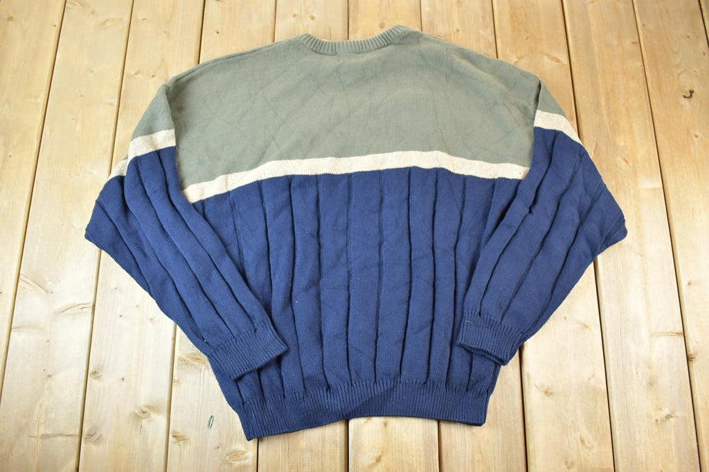 Vintage 1990s Deadstock Trader Bay Knit Abstract Pattern Crewneck Sweater
