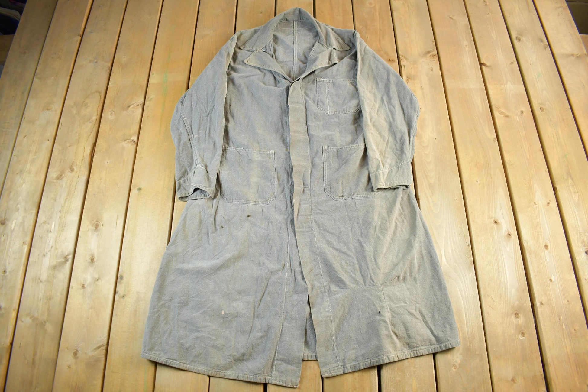 Vintage 1940s 3 Pocket Shop Coat Men's XL